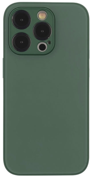 Чехол накладка из прочного закаленного стекла VLP Glaze Case с поддержкой MagSafe для iPhone 15 Pro (темно-зеленый)
