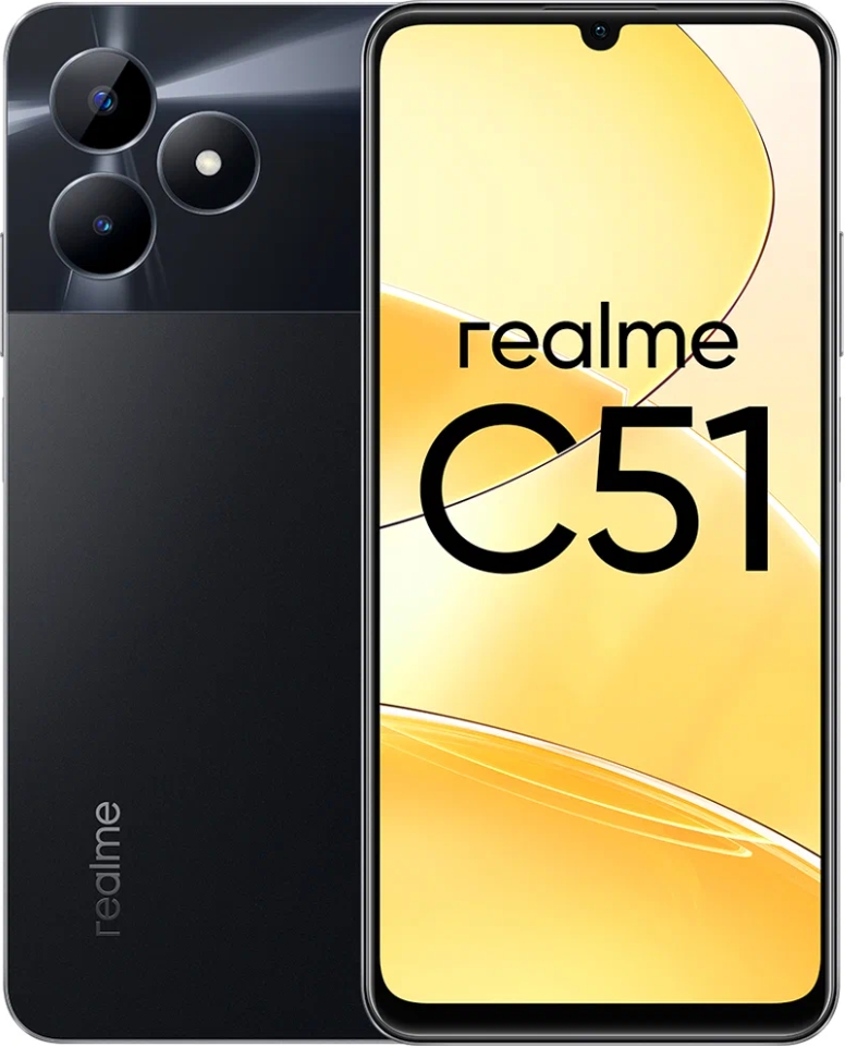 Realme C51 4/64 ГБ чёрный