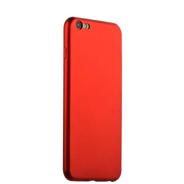 Чехол клип-кейс силиконовый матовый для Apple iPhone 6/6s (красный)
