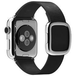 Ремешок чёрного цвета с современной пряжкой для Apple Watch 38 мм, размер M (MJY82ZM/A)