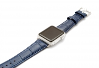 Кожаный ремешок для часов для Apple синий 42мм