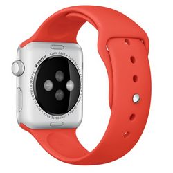Спортивный ремешок оранжевого цвета для Apple Watch 38 мм, размеры S/M и M/L (MLD92ZM/A)