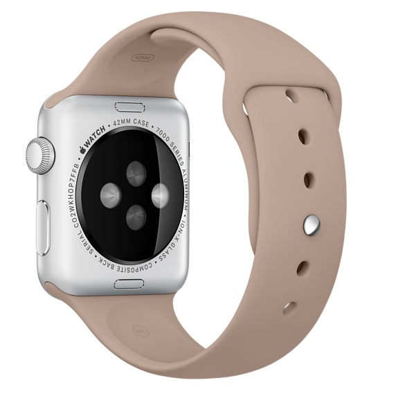 Спортивный ремешок орехового цвета для Apple Watch 42 мм, размеры S/M и M/L