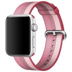Ремешок из плетёного нейлона цвета «лесная ягода», в полоску для Apple Watch 38 мм (MPVW2ZM/A)