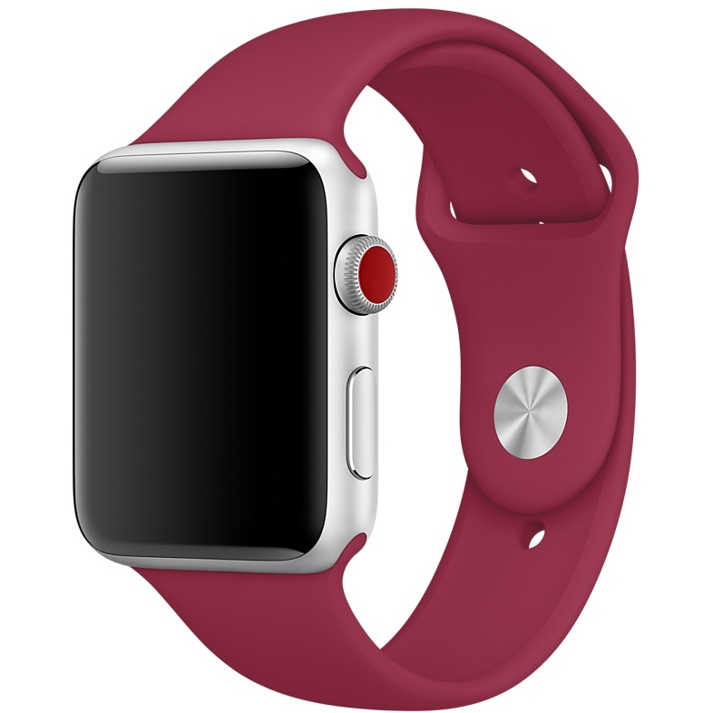 Спортивный ремешок цвета «красная роза» для Apple Watch 42 мм, размеры S/M и M/L (MQUP2ZM/A)