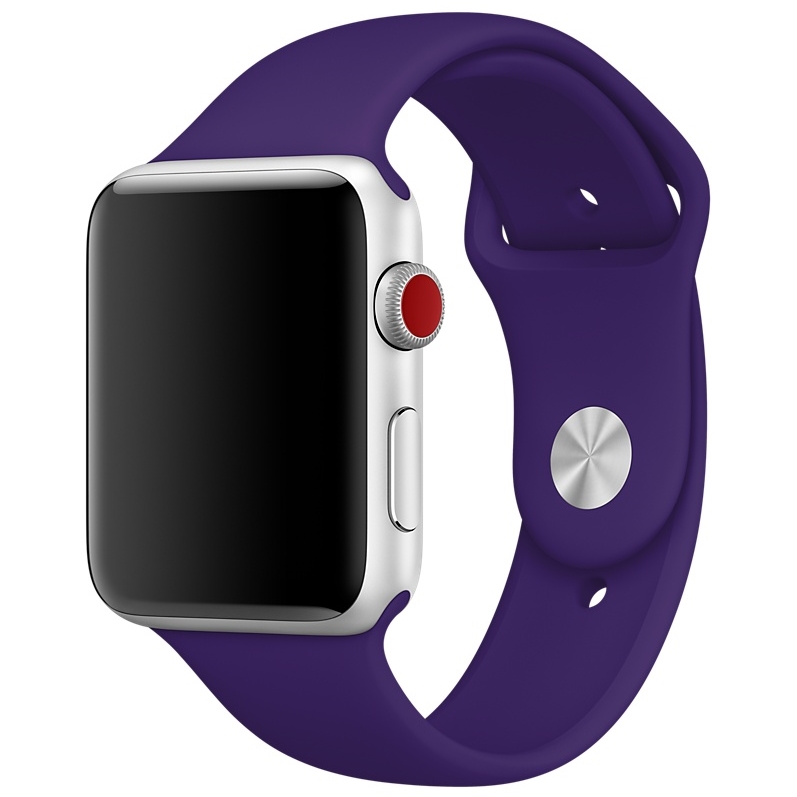 Спортивный ремешок цвета «ультрафиолет» для Apple Watch 42 мм, размеры S/M и M/L (MQUN2ZM/A)