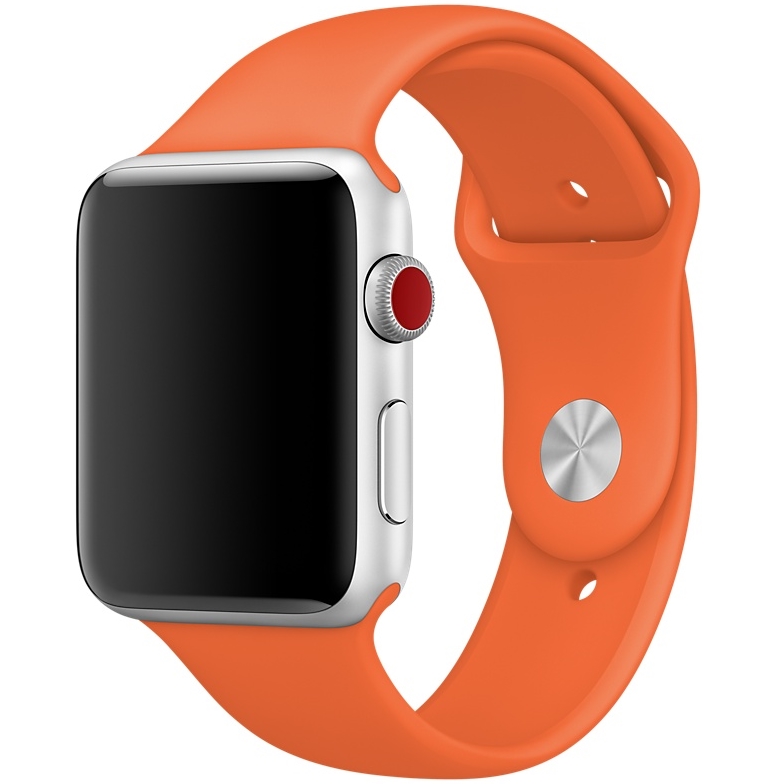 Спортивный ремешок цвета «оранжевый шафран» для Apple Watch 42 мм, размеры S/M и M/L (MQUW2ZM/A)