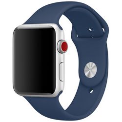Спортивный ремешок цвета «тёмный кобальт» для Apple Watch 38 мм, размеры S/M и M/L (MQUH2ZM/A)