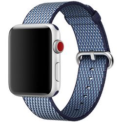 Ремешок из плетёного нейлона тёмно-синего цвета, сетчатый узор для Apple Watch 38 мм (MQVC2ZM/A)