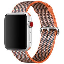 Ремешок из плетёного нейлона цвета «оранжевый шафран», сетчатый узор для Apple Watch 38 мм (MQVE2ZM/A)