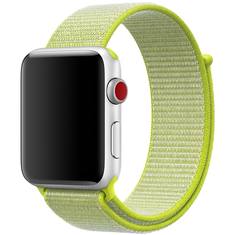 Спортивный браслет цвета «ярко-жёлтый неон» для Apple Watch 42 мм (MRJ02ZM/A)