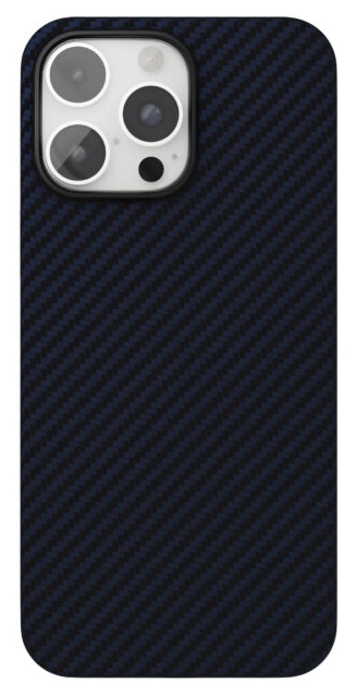 Чехол ультратонкий кевларовый VLP Kevlar Case с поддержкой MagSafe для iPhone 16 Pro Max (темно-синий)