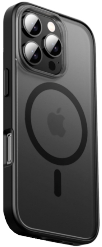 Чехол накладка противоударный Gurdini Shockproof с поддержкой Magsafe для iPhone 16 Pro max (черный)