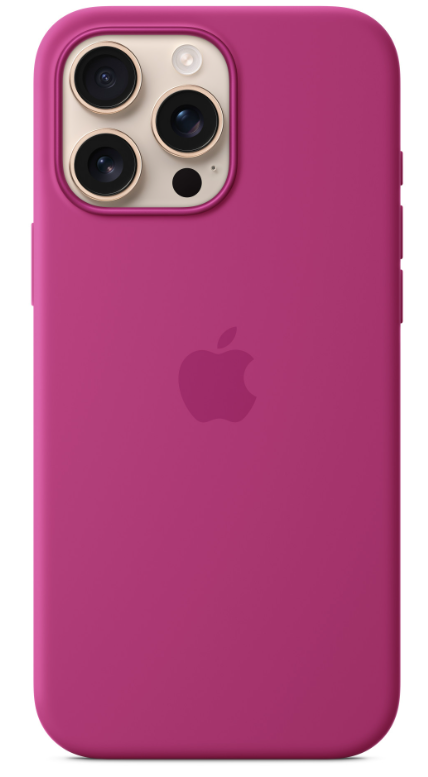 Чехол клип-кейс силиконовый Apple Silicone Case MagSafe для iPhone 16 Pro Max, цвет Fuchsia, Фуксия (MYYX3)