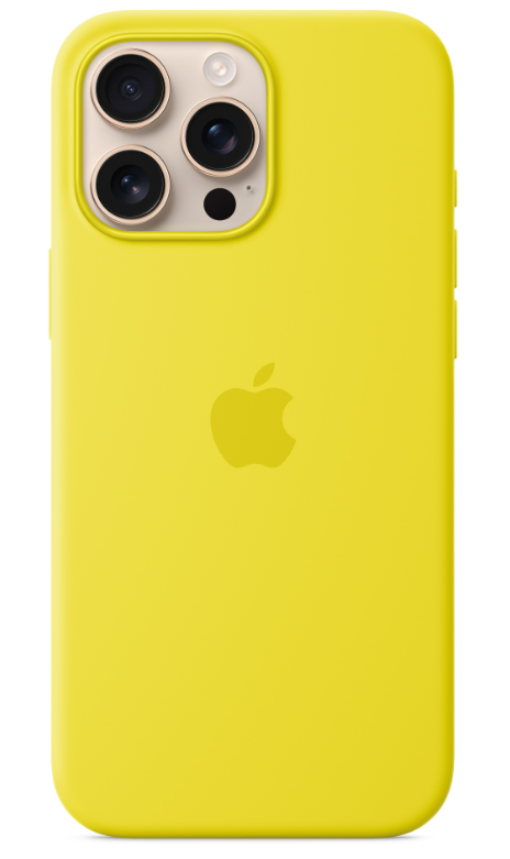 Чехол клип-кейс силиконовый Apple Silicone Case MagSafe для iPhone 16 Pro Max, цвет Star Fruit , Желтый (MA7U4)