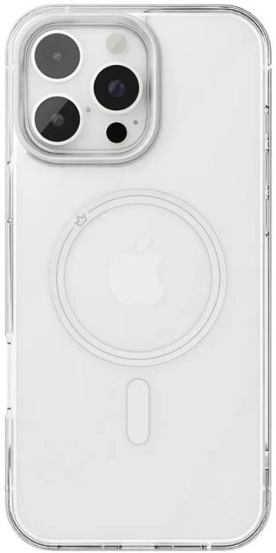 Чехол накладка c алюминиевой рамкой VLP Element Case для iPhone 16 Pro Max (прозрачный, серебристый) Чехол накладка c алюминиевой рамкой VLP Element Case для iPhone 16 Pro Max (прозрачный, серебристый)