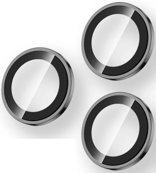 Защитное стекло линзы на камеру Remax для iPhone 16 Pro/16 Pro Max (рамка черная)