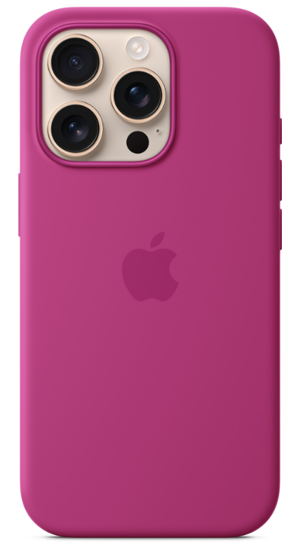 Чехол клип-кейс силиконовый Apple Silicone Case MagSafe для iPhone 16 Pro, цвет Fuchsia, Фуксия (NYYN3)