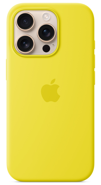 Чехол клип-кейс силиконовый Apple Silicone Case MagSafe для iPhone 16 Pro, цвет Star Fruit , Желтый (MYYQ3)