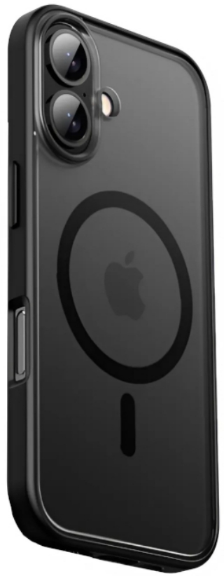 Чехол накладка противоударный Gurdini Shockproof с поддержкой Magsafe для iPhone 16 Plus (черный)