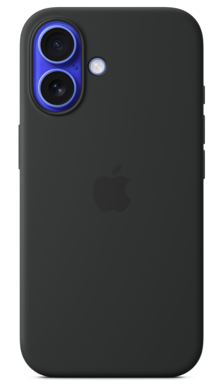 Чехол клип-кейс силиконовый Apple Silicone Case MagSafe для iPhone 16, цвет Black, Черный (MYY13)