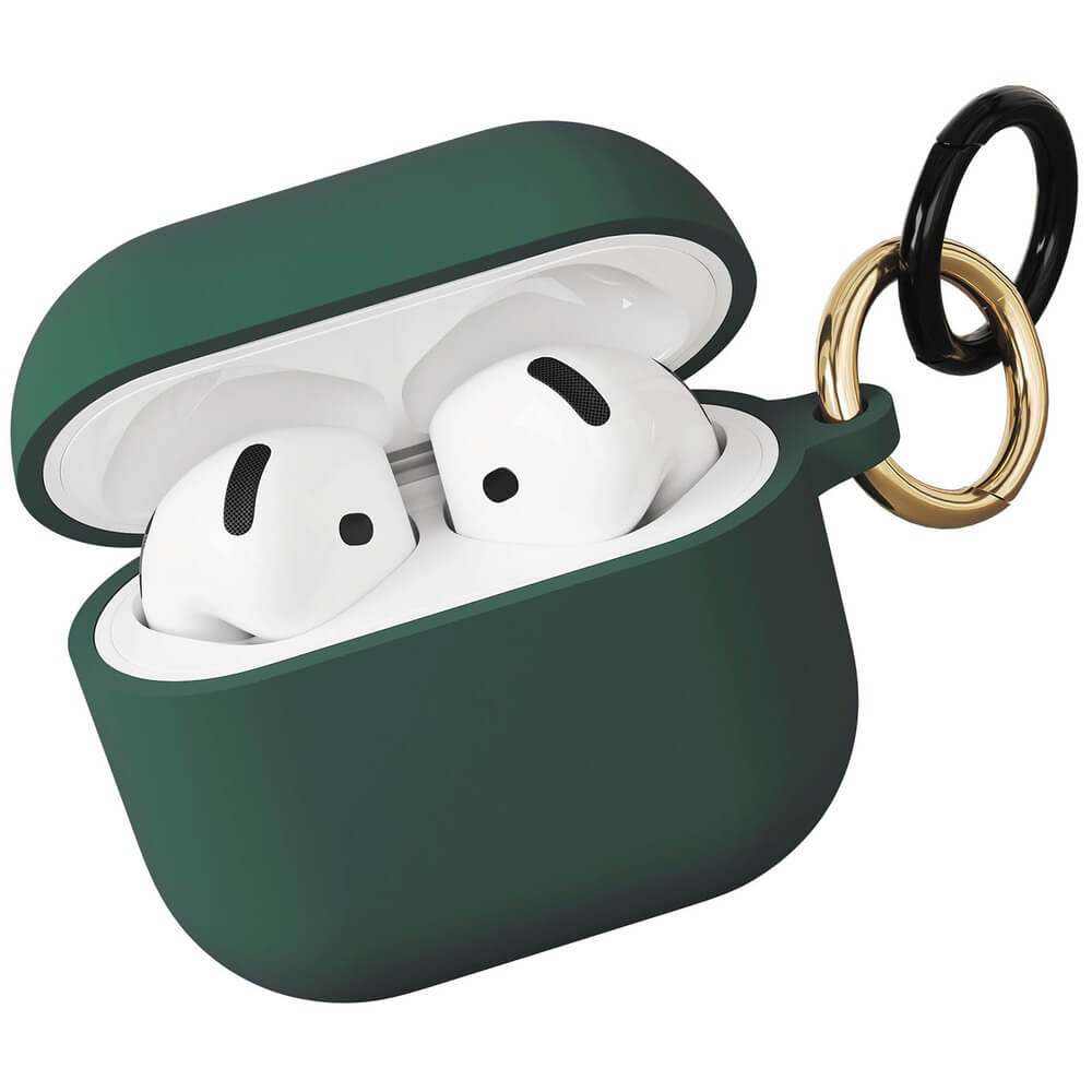 Чехол силиконовый VLP Charm Case для AirPods 4 (темно-зеленый) Чехол силиконовый VLP Charm Case для AirPods 4 (темно-зеленый)