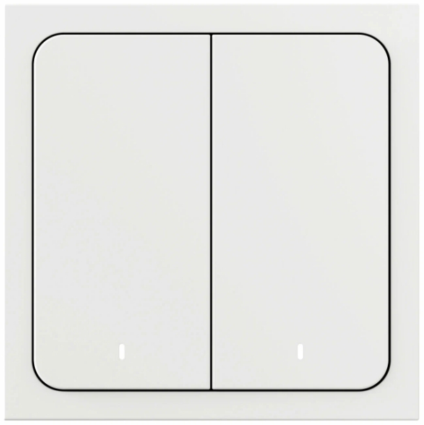 Умный беспроводной выключатель Яндекс, 2 клавиши, Zigbee, YNDX-00535, работает с Алисой (белый)