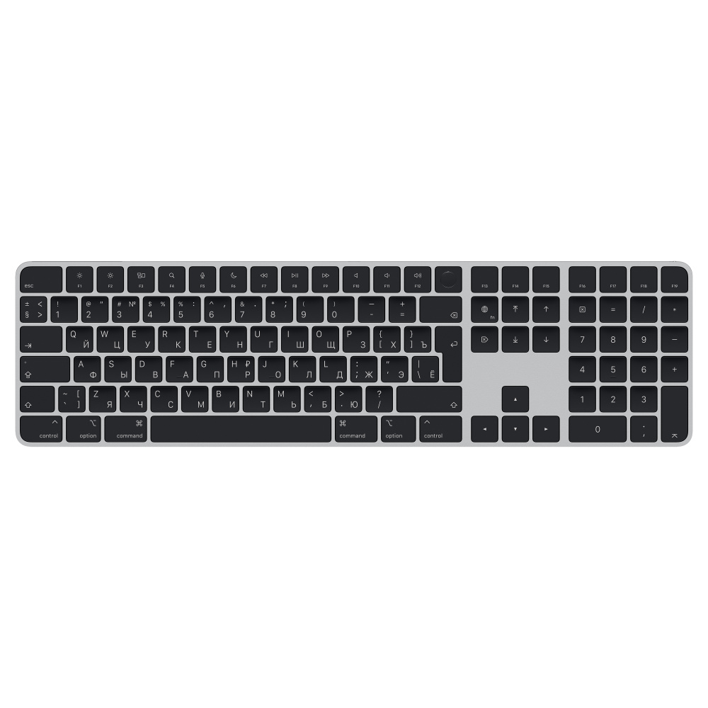 Клавиатура Apple Magic Keyboard with Numeric Keypad с Touch ID (MMMR3) чёрная