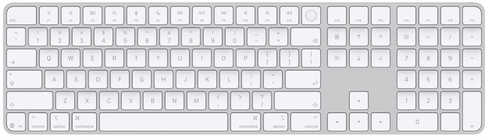 Клавиатура Apple Magic Keyboard с Touch ID и цифровой панелью (USB-C), белая (MJM64) 2026г.