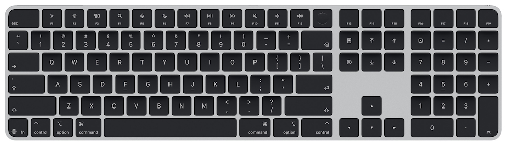 Клавиатура Apple Magic Keyboard с Touch ID и цифровой панелью (USB-C), чёрная (MJM74) 2026г.