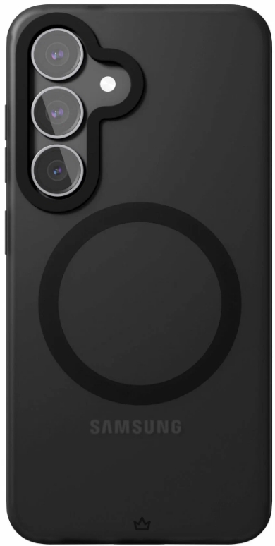 Чехол накладка VLP Moon Case с поддержкой MagSafe для Samsung S25 (черный)
