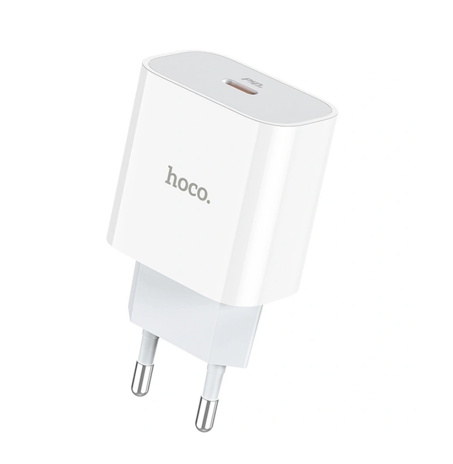 Сетевое зарядное устройство Hoco C76A USB Type-C Power Delivery 18W (Белое)