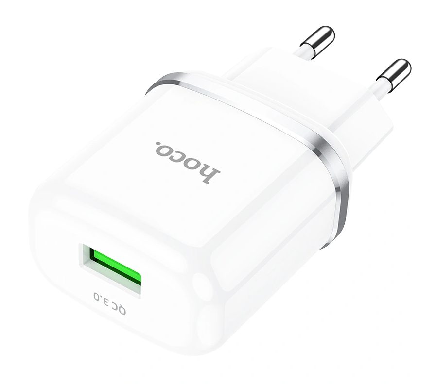 Сетевое зарядное устройство HOCO N3 Quick Charge 3.0 (белое)