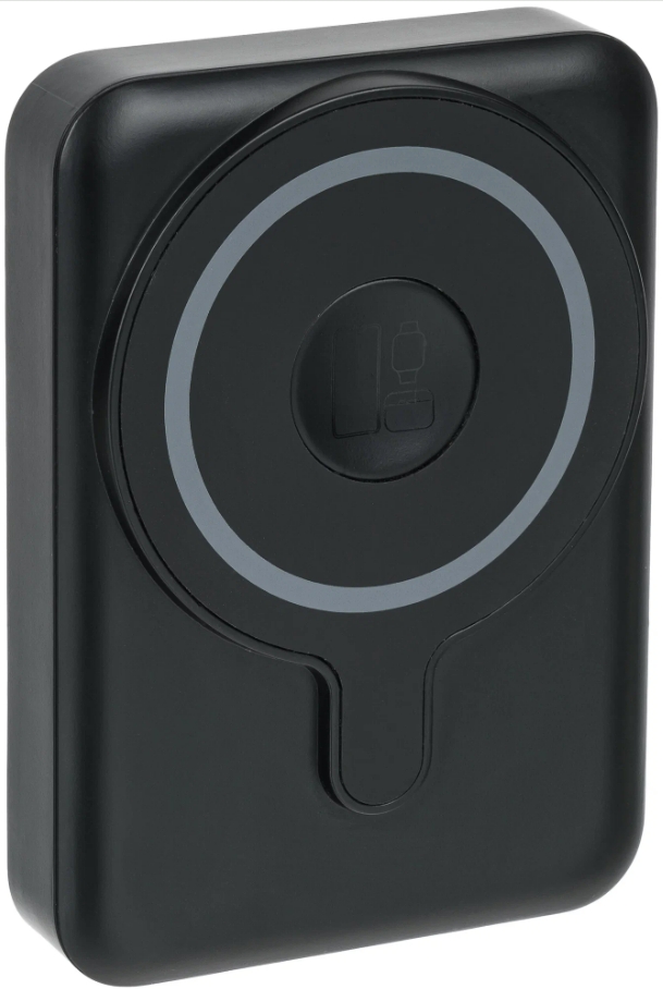 Внешний аккумулятор Hoco Q11 3in1 10000 mAh Go Power Magnetic 15W с поддержкой Magsafe и Appel Watch (черный)