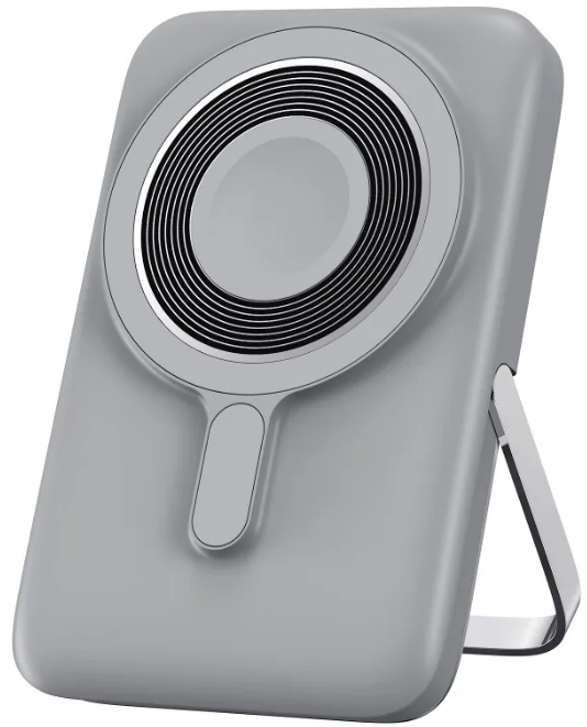 Внешний аккумулятор WIWU Elite Series Magsafe Wi-P018 10000 mAh с поддержкой Magsafe и Apple Watch (серый)