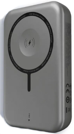 Внешний аккумулятор Powerbank Gurdini 3in1 Smooth Series 10000 mAh 20W c поддержкой Magsafe и Appel Watch (серый)