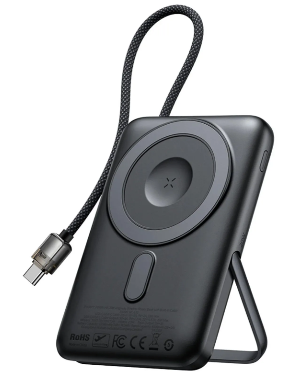 Внешний аккумулятор с подставкой MCDODO MC-6320 20W 10000 mAh с поддержкой Magsafe и Apple Watch (черный)