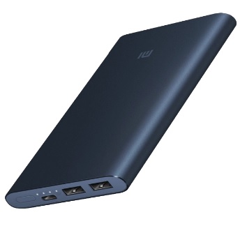 Портативное зарядное Xiaomi Mi Power Bank ver.2i входа 2 USB 10000mah (черный)