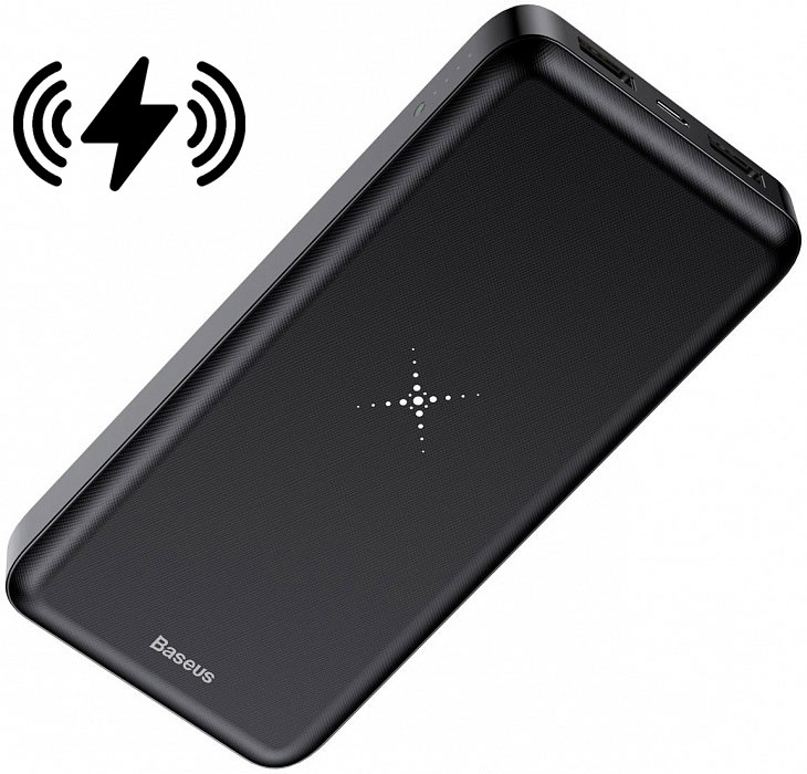 Портативное зарядное устройство Baseus M36 Wireless Charger 10000 mAh с функцией беспроводного заряда (черный)