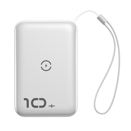 Внешний аккумулятор, беспроводное зарядное устройство Baseus Mini S Bracket Wireless Charger 10000 мАч 2 в 1 PPXFF10W-02 (белый)