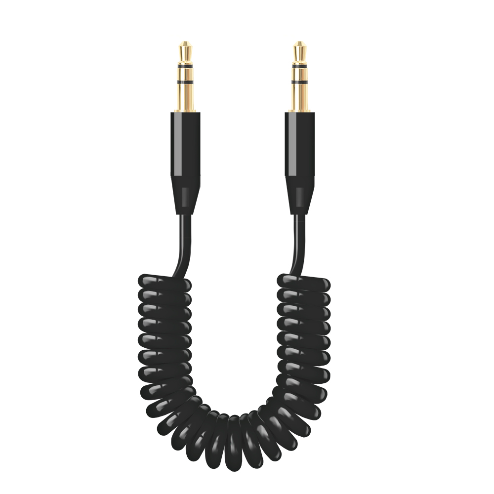AUX аудиокабель Deppa 72155 3.5мм-3.5мм/витой/1.2м (черный)