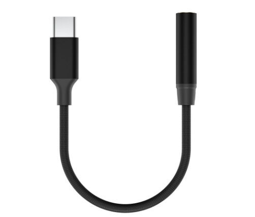 Адаптер OLMIO (039799) USB-C - Jack 3.5mm (черный)