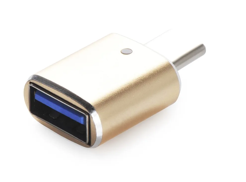Переходник для Macbook iNeez (OTG) Type-C to USB 2.0 (золотой)