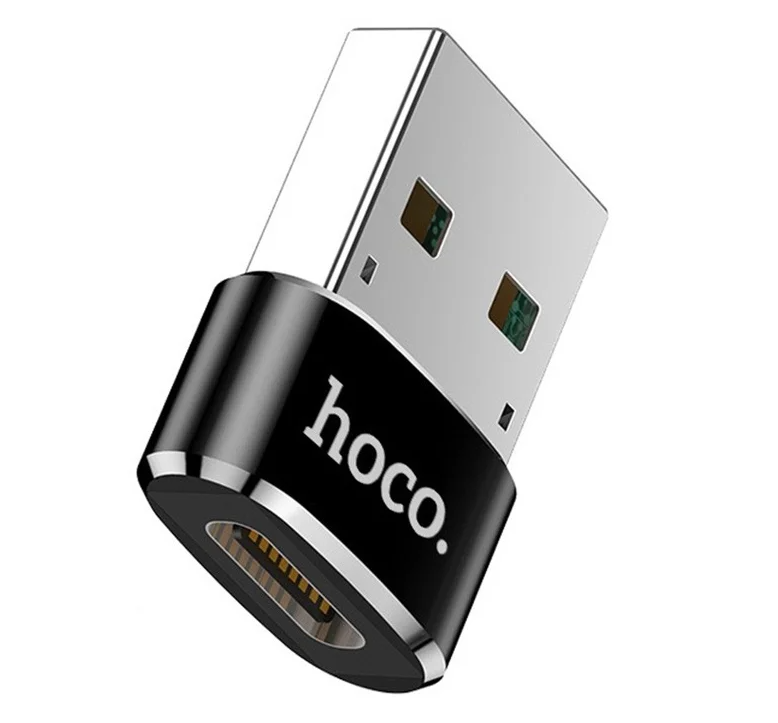 Переходник Type-C на USB Hoco UA6 черный