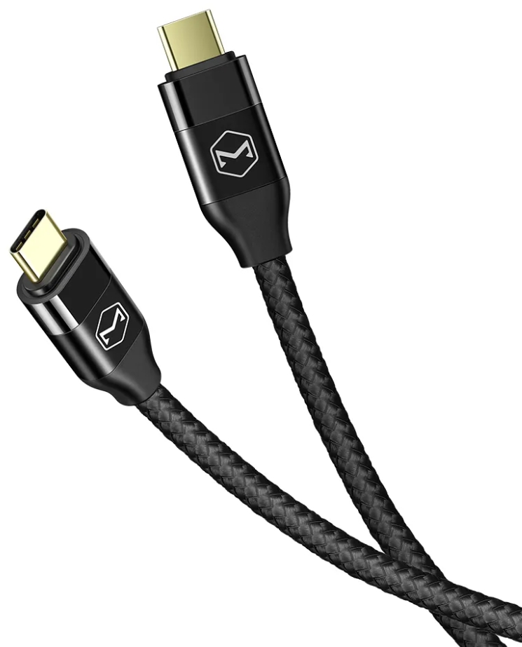 Кабель из износостойкой нейлоновой оплетки  Mcdodo CA 7131 Type-C to Type-C PD 2m Charging Cable 100W (черный)