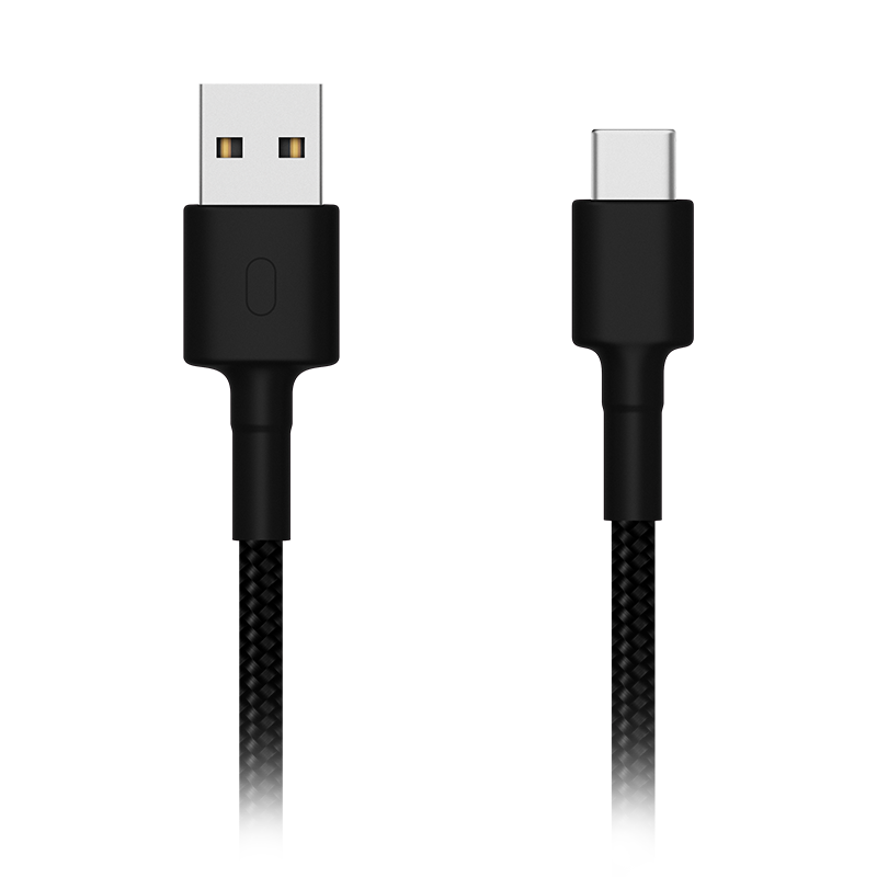 Кабель из износостойкой нейлоновой оплетки Xiaomi Mi Braided USB Type-C Cable SJX10ZM 100см (чёрный)