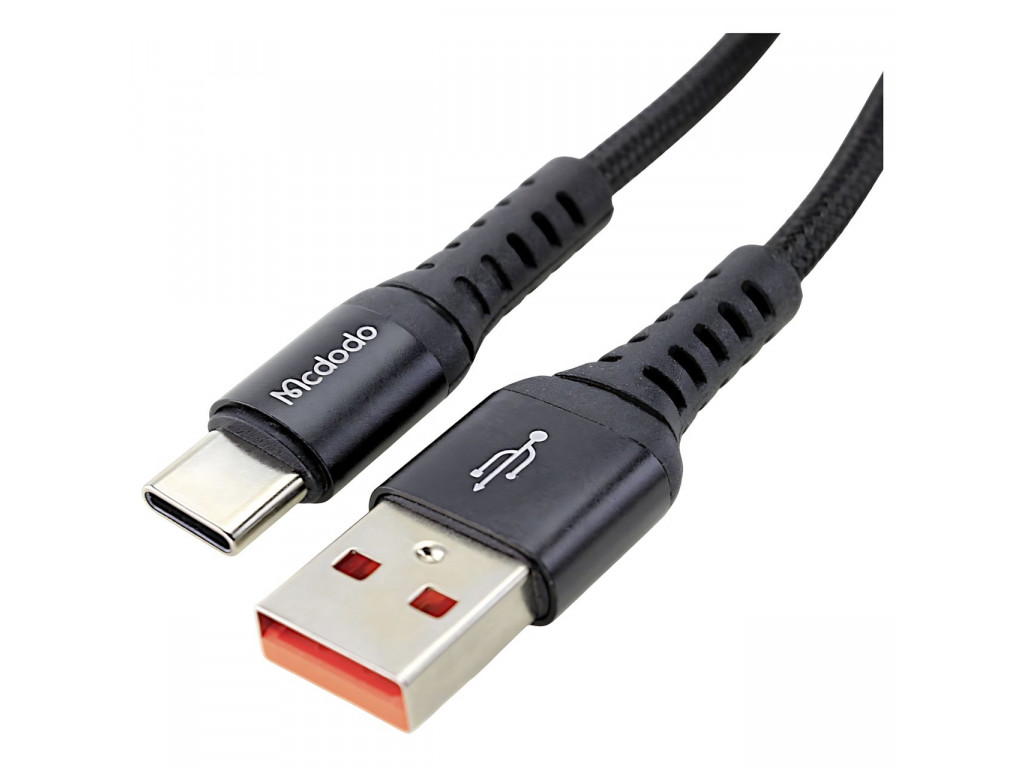 Кабель в нейлоновой оплетке Mcdodo Type-C to USB 2m CA-2274 (черный) Кабель в нейлоновой оплетке Mcdodo Type-C to USB 2m CA-2274 (черный)