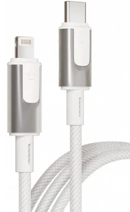 Кабель из износостойкой нейлоновой оплетки VLP Force Line Type-C - Lightning 30W 1.2 метр (белый) Кабель из износостойкой нейлоновой оплетки VLP Force Line Type-C - Lightning 30W 1.2 метр (белый)