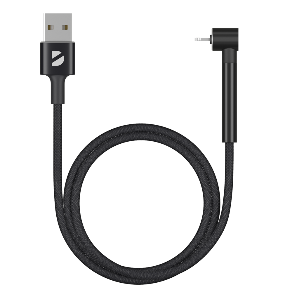 Кабель подставка  Deppa Stand   USB - Lightning  1м (72294) черный