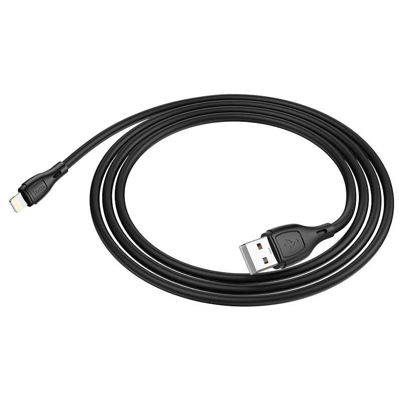 Кабель HOCO X61 USB - lightning 1m 2.4A  (черный)